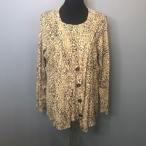 Judith Hart Cheetah 2 piece Sweater Set